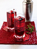 Winter berry cocktails