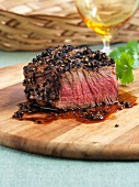 Beef fillet with a pepper crust