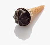 A chocolate marshmallow cone
