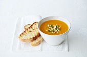 Pumpkin soup with chives