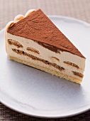 A slice of tiramisu cake