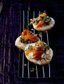 Mini fish pizzas