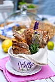 Mediterranean chilli baguette with lavender