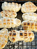 Roosterkoek (barbecued bread rolls, South Africa)