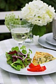 Courgette frittata with a side salad