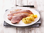 Black Forest pork shoulder with potato salad