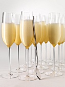 Champagne zabaione in champagne glasses