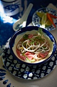 Pho Bo soup (noodle soup with beef, Vietnam)