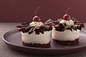 Individual Black Forest-style gateaux