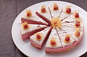 Gluten-free raspberry mousse torte
