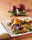 Vegetable salad with chargrilled vegetables