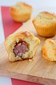Muffins filled with sausage