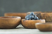 Sloes in a wooden bowl