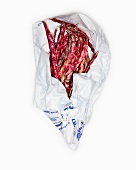 Red bean pods in a bag