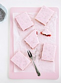 Sweet fruit slices on grease-proof paper