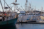 A fishing harbour in Santa Barbara, California