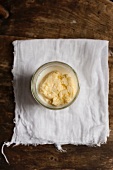 Home-made butter in buttermilk