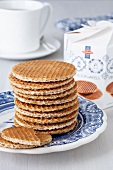 Stroopwafeln (syrup waffle biscuits, Netherlands), stacked