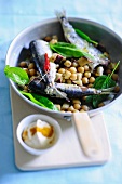 Chickpea salad with sardines