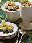 Fruit Salad and Cold Fruit Soup
