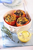 Tomatoes stuffed with lentils