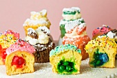 Assorted Cupcakes with Various Fillings