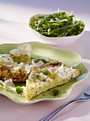 A ricotta omelette with Grana Padano and mint