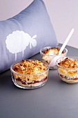 Banana crumble with dates and coconut