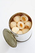 Lychees in a tin