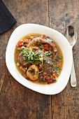 Osso buco (braised, cross-cut veal shanks, Italy)
