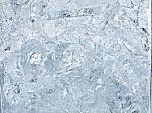 A glass of iced water (close-up)