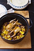 Quails with chestnuts