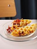 Waffles with chorizo