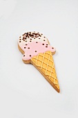A biscuit designed to look like an ice cream cone