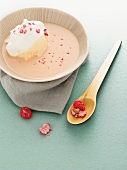 Ile flottante with pink pralines