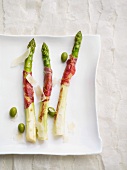 Asparagus wrapped in coppa (dry-cured pork neck)