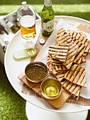 Grilled flatbread with za'atar