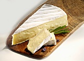 Brie on a chopping board