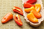 Mini-peppers in a dish