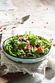 Herb salad with lentils