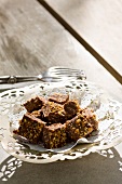 Truffle squares with walnuts