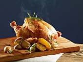 Rosemary chicken with oven potatoes