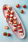Marshmallow and strawberry skewers