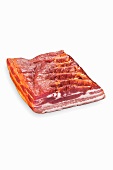 Raw smoked streaky bacon