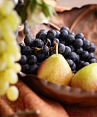 Pears and Grapes in a Bowl