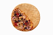 Pizza with Toppings Only on Half the Crust; The Other Half Plain