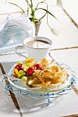 Crêpes with crème patissière and fruits