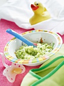 Courgette and potato baby food