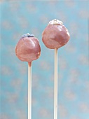 Chocolate and blueberry cake pops