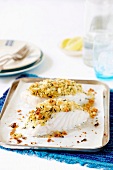 Blue ling fillet with a macadamia nut crust